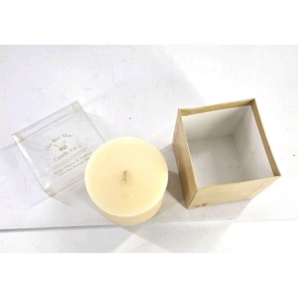 The Bee Man Candle Co.100% Pure Bees Wax Traditional Pillar Burns 40 hrs 3x3" - Picture 7 of 10